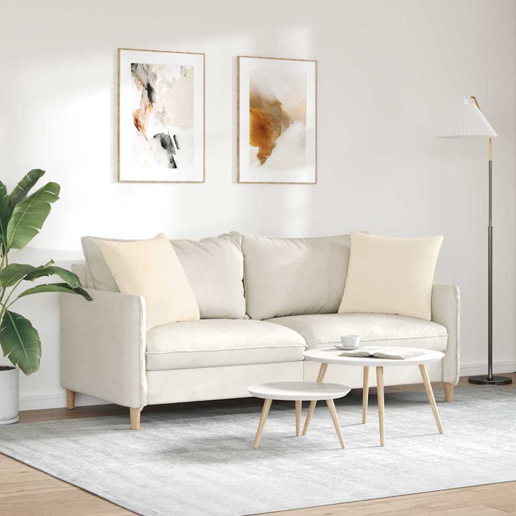 Kanapé párnák 2 pcs Bézs 50 x 50 cm szövet