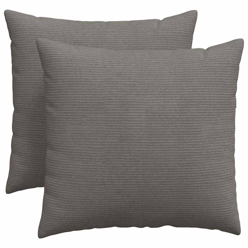 Kanapé párnák 2 pcs Világosszürke 50 x 50 cm Bársonyos szövet