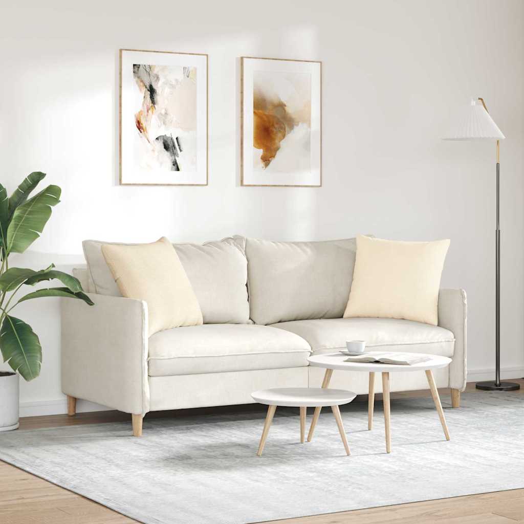 Kanapé párnák 2 pcs Krém 50 x 50 cm Bársonyos szövet