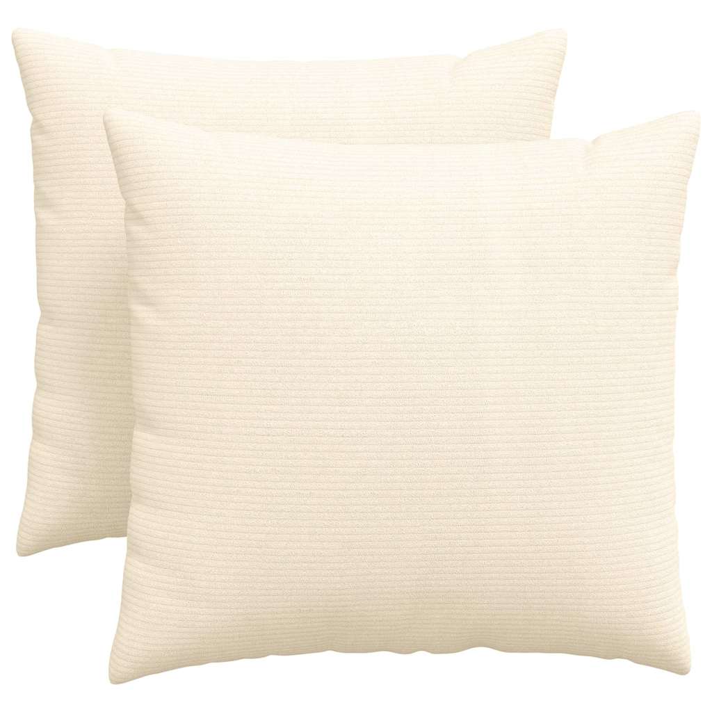 Kanapé párnák 2 pcs Krém 50 x 50 cm Bársonyos szövet