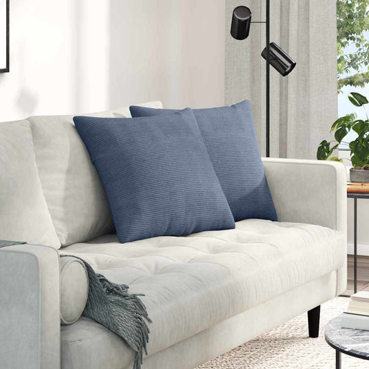 Kanapé párnák 2 pcs Kék 50 x 50 cm Bársonyos szövet