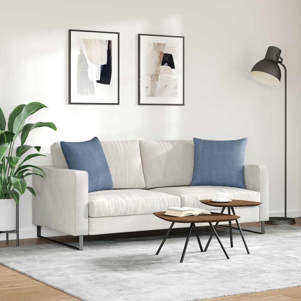 Kanapé párnák 2 pcs Kék 50 x 50 cm Bársonyos szövet