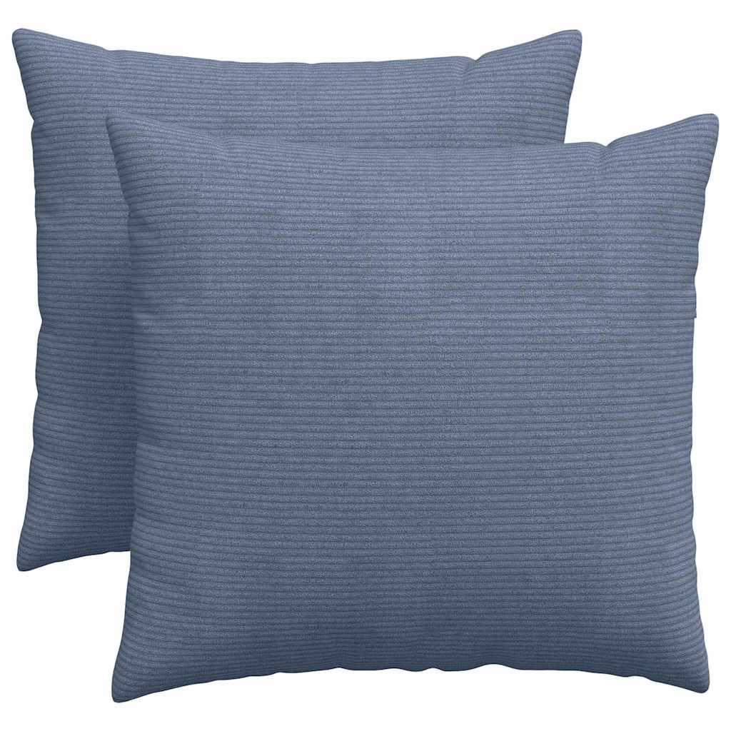 Kanapé párnák 2 pcs Kék 50 x 50 cm Bársonyos szövet
