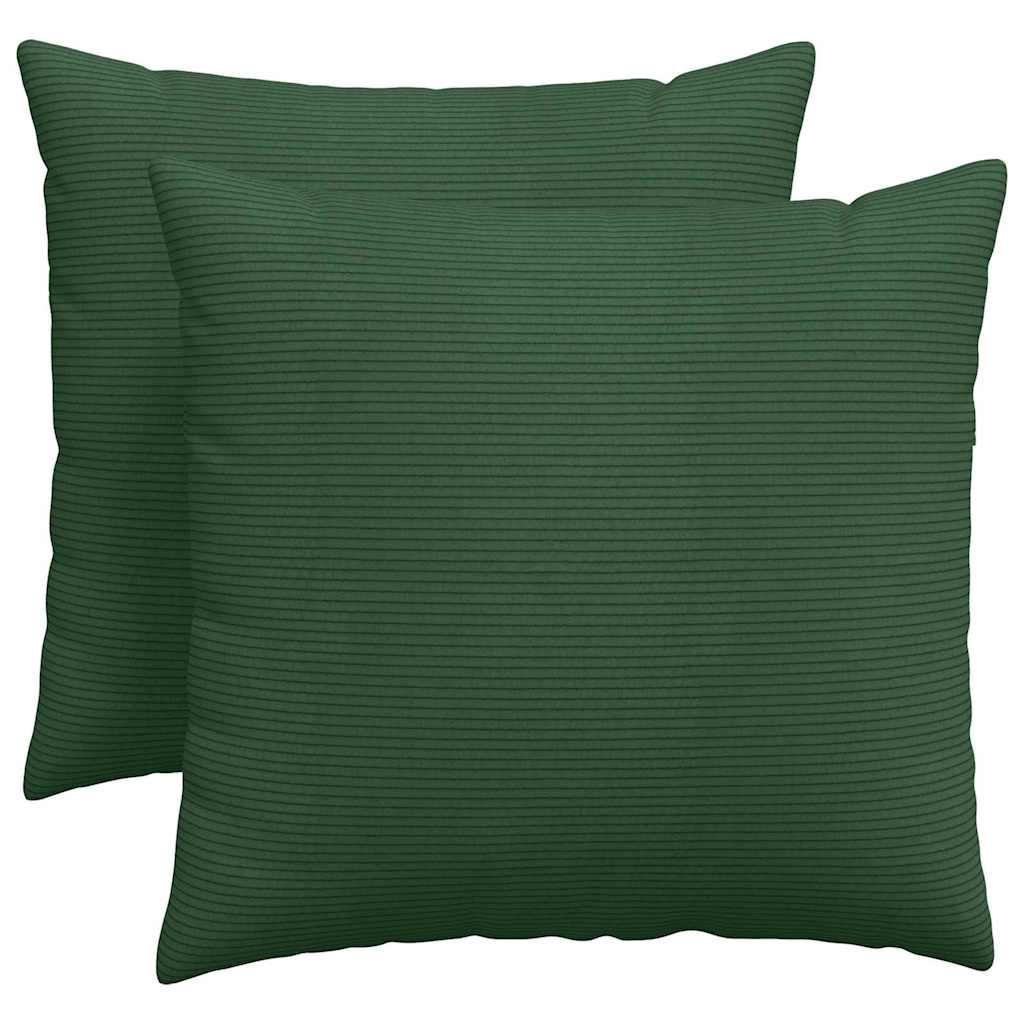 Kanapé párnák 2 pcs Sötétzöld 50 x 50 cm Bársonyos szövet