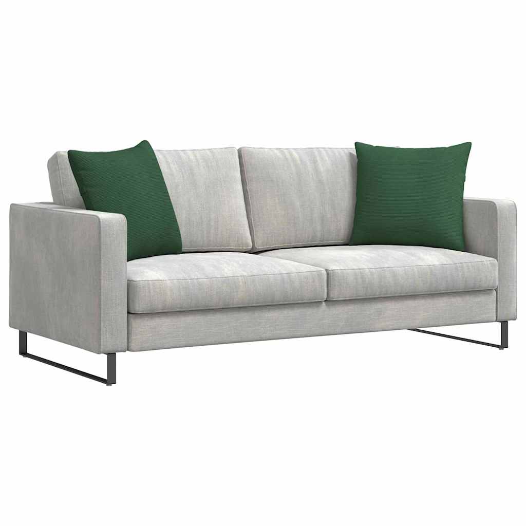 Kanapé párnák 2 pcs Sötétzöld 50 x 50 cm Bársonyos szövet