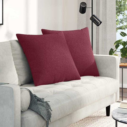 Kanapé párnák 2 pcs Bordó 60 x 60 cm szövet