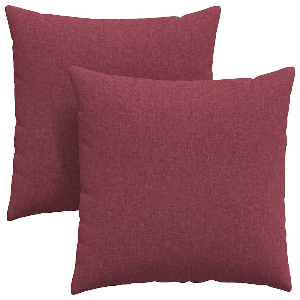 Kanapé párnák 2 pcs Bordó 60 x 60 cm szövet