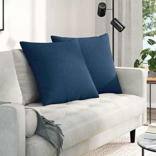 Kanapé párnák 2 pcs Kék 60 x 60 cm szövet