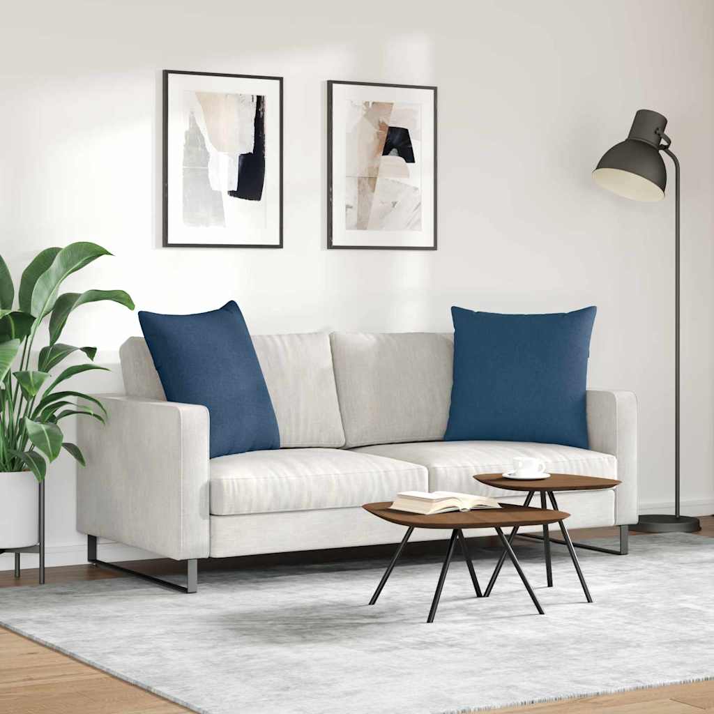 Kanapé párnák 2 pcs Kék 60 x 60 cm szövet