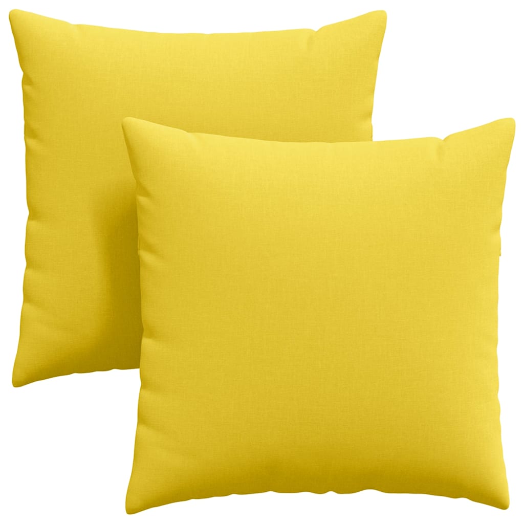 Kanapé párnák 2 pcs Világos sárga 60 x 60 cm szövet