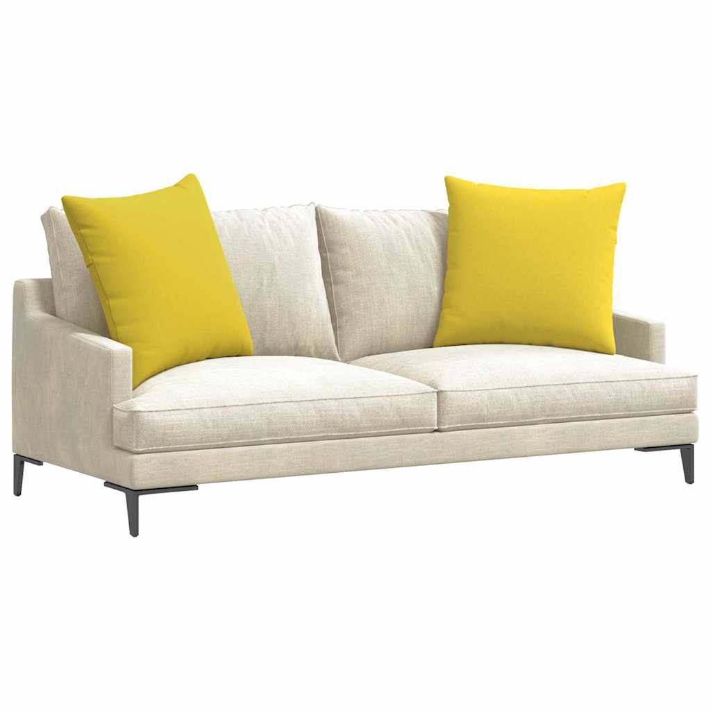 Kanapé párnák 2 pcs Világos sárga 60 x 60 cm szövet
