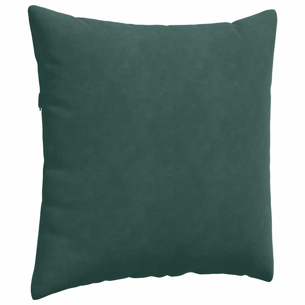 Kanapé párnák 2 pcs Sötétzöld 60 x 60 cm Bársonyos szövet