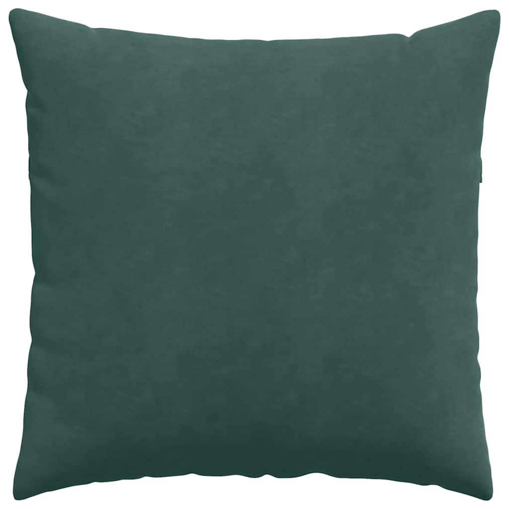 Kanapé párnák 2 pcs Sötétzöld 60 x 60 cm Bársonyos szövet