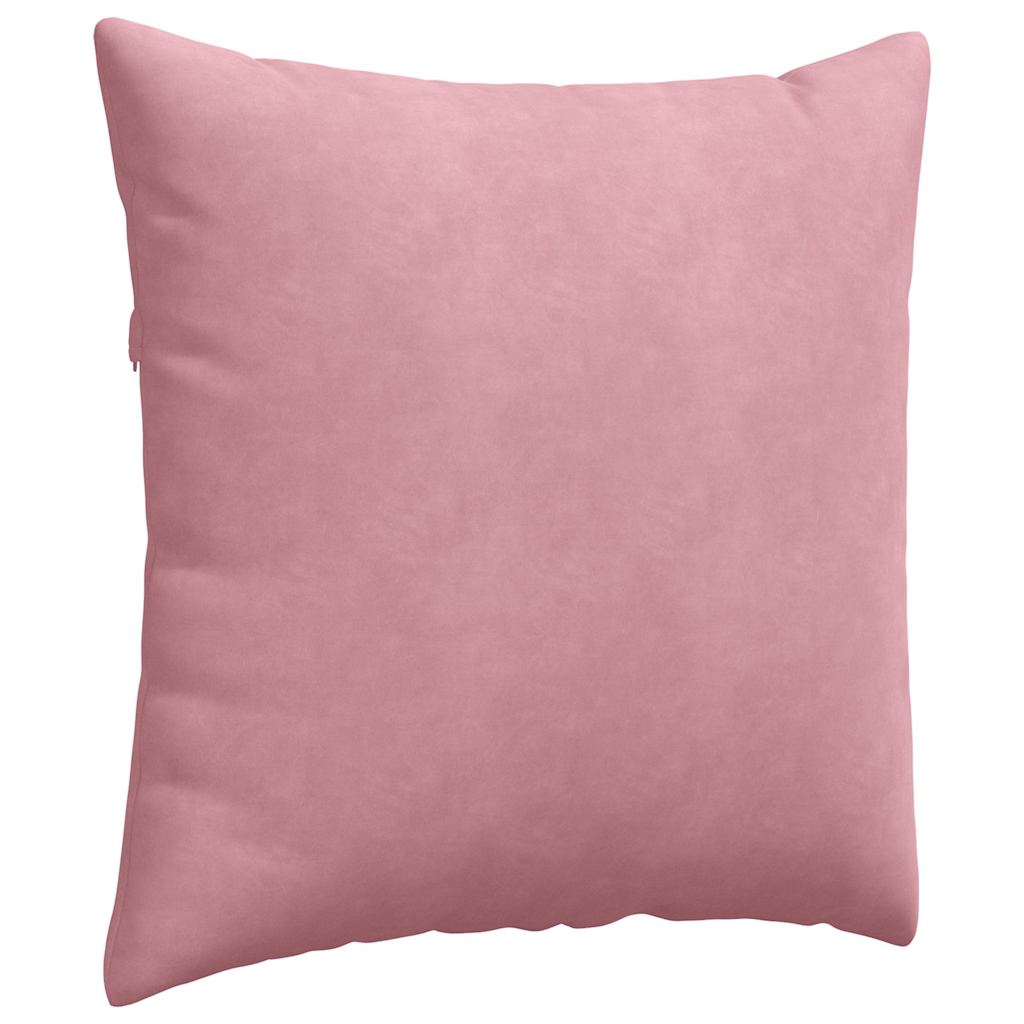 Kanapé párnák 2 pcs Rózsaszín 60 x 60 cm Bársonyos szövet