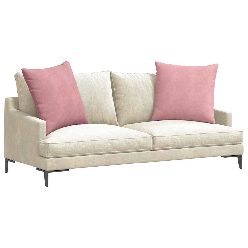 Kanapé párnák 2 pcs Rózsaszín 60 x 60 cm Bársonyos szövet