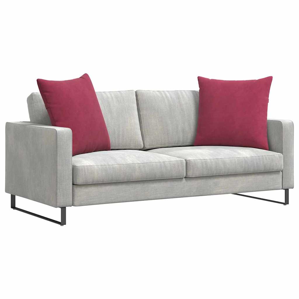 Kanapé párnák 2 pcs Bordó 60 x 60 cm Bársonyos szövet