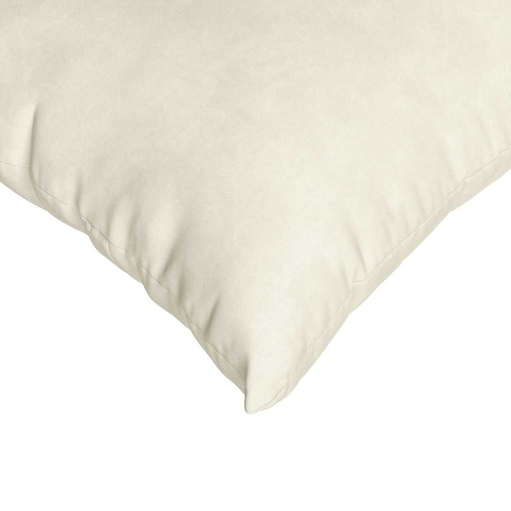 Kanapé párnák 2 pcs Krém 60 x 60 cm Bársonyos szövet