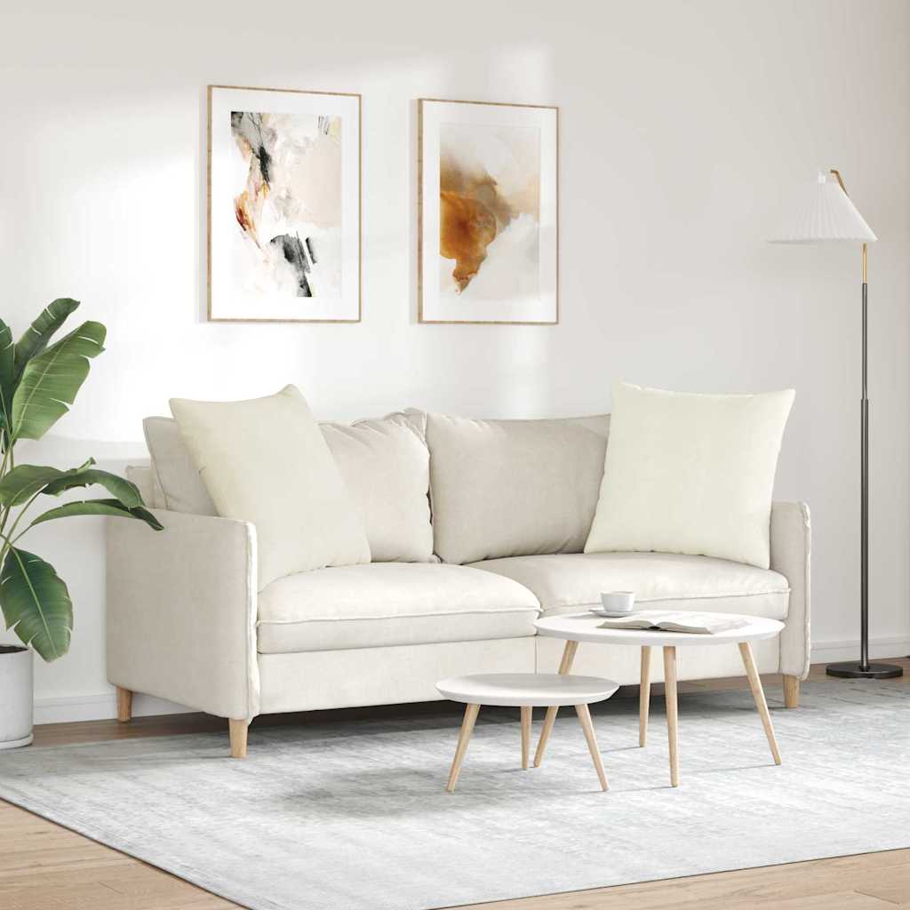 Kanapé párnák 2 pcs Krém 60 x 60 cm Bársonyos szövet