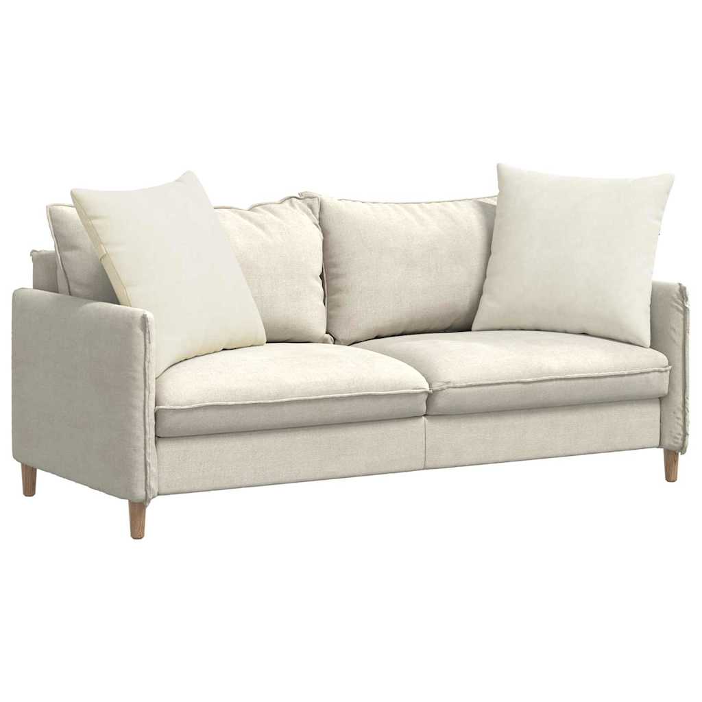 Kanapé párnák 2 pcs Krém 60 x 60 cm Bársonyos szövet