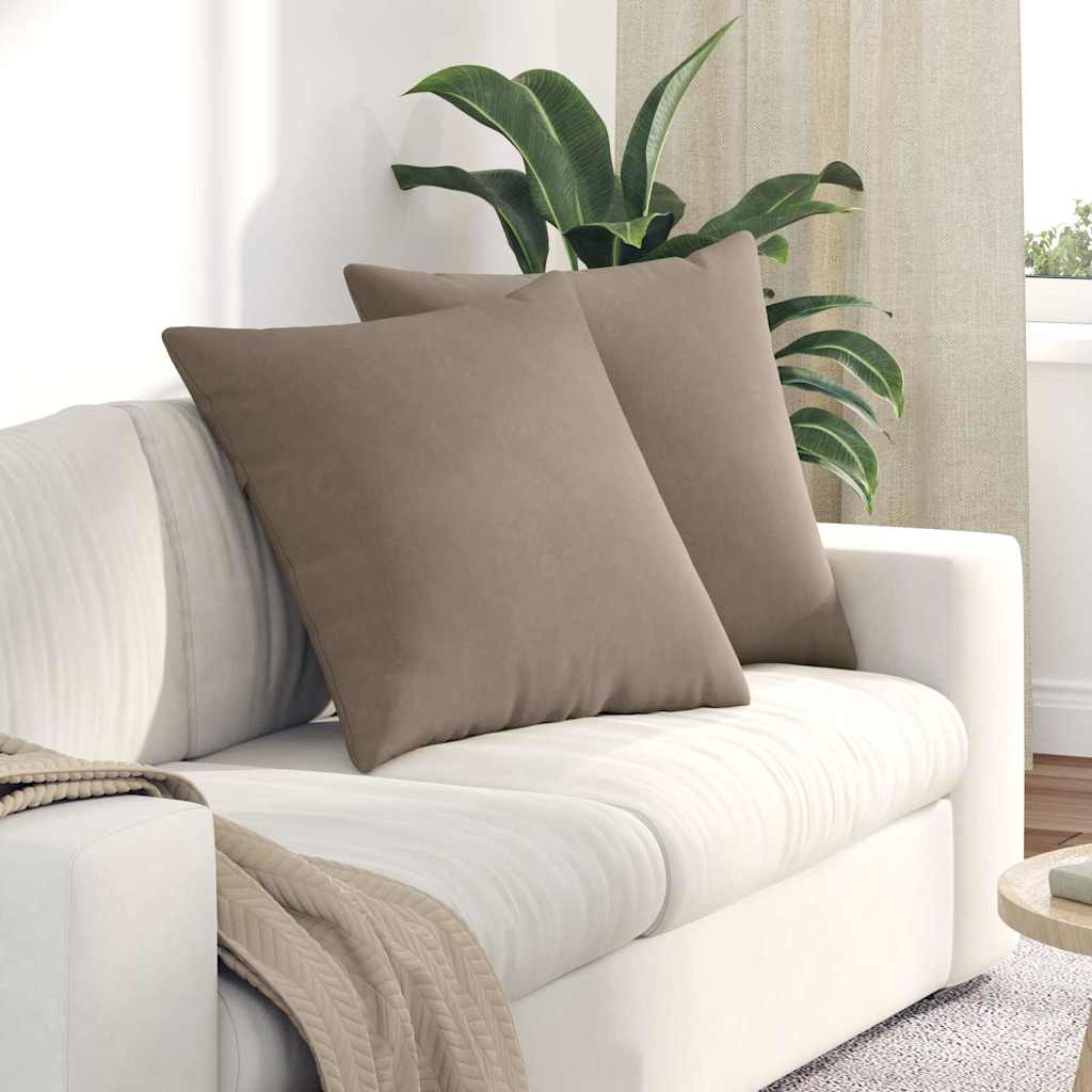 Kanapé párnák 2 pcs Tópszínű 60 x 60 cm szövet