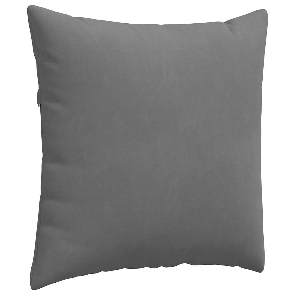 Kanapé párnák 2 pcs Sötétszürke 60 x 60 cm szövet