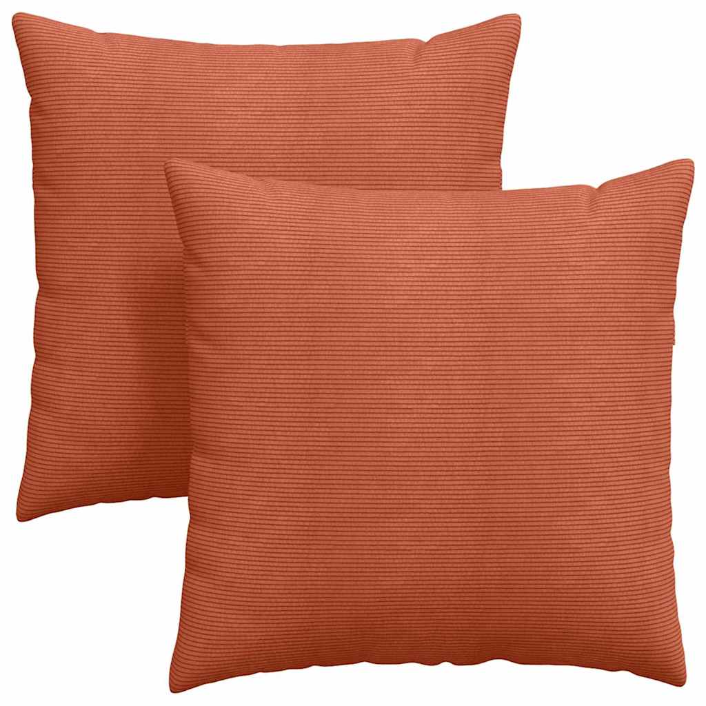 Kanapé párnák 2 pcs Piros Narancs 60 x 60 cm Bársonyos szövet