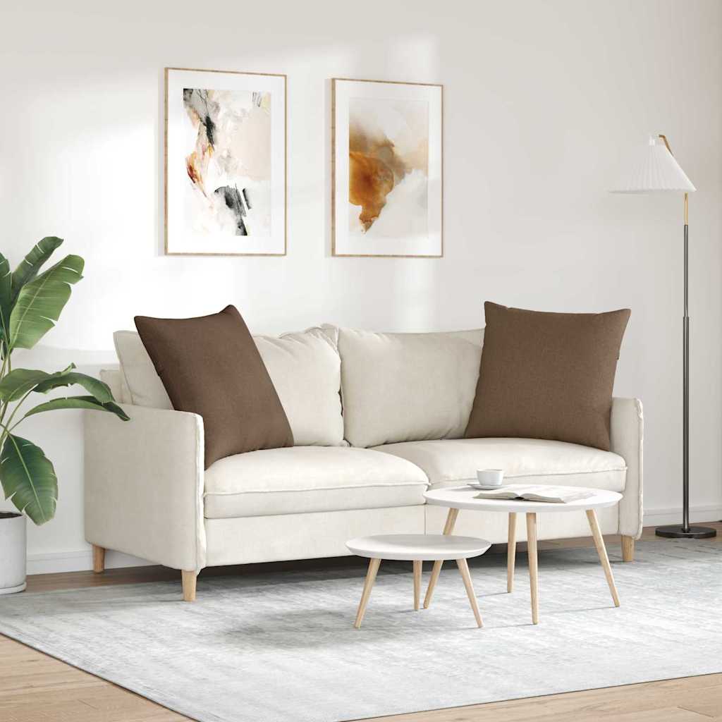Kanapé párnák 2 pcs Barna 80 x 80 cm szövet