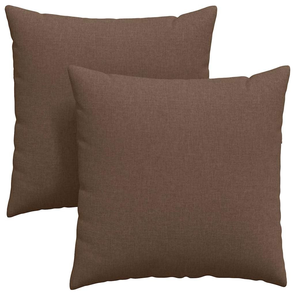 Kanapé párnák 2 pcs Barna 80 x 80 cm szövet
