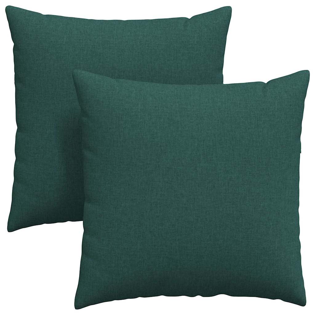 Kanapé párnák 2 pcs Sötétzöld 80 x 80 cm szövet