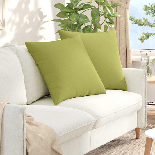 Kanapé párnák 2 pcs Világos zöld 80 x 80 cm szövet