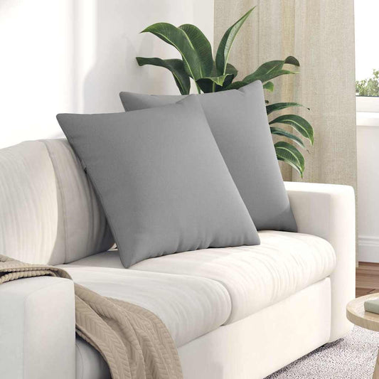 Kanapé párnák 2 pcs Felhőszürke 80 x 80 cm szövet