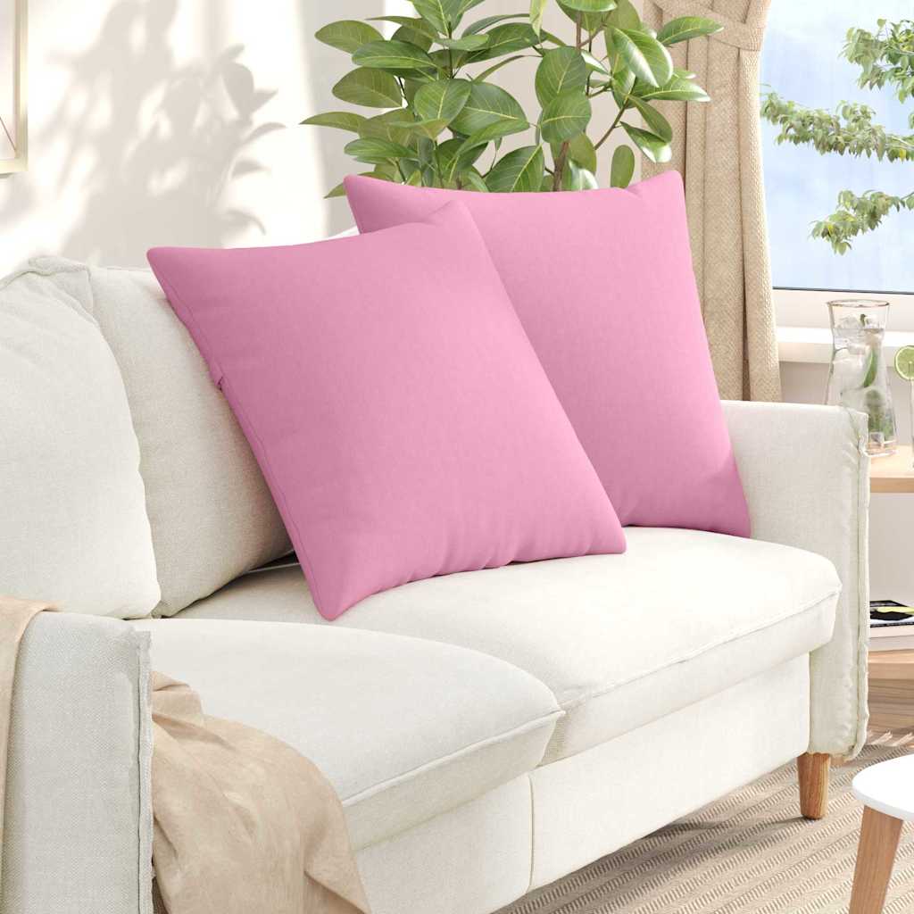 Kanapé párnák 2 pcs Rózsaszín 80 x 80 cm szövet