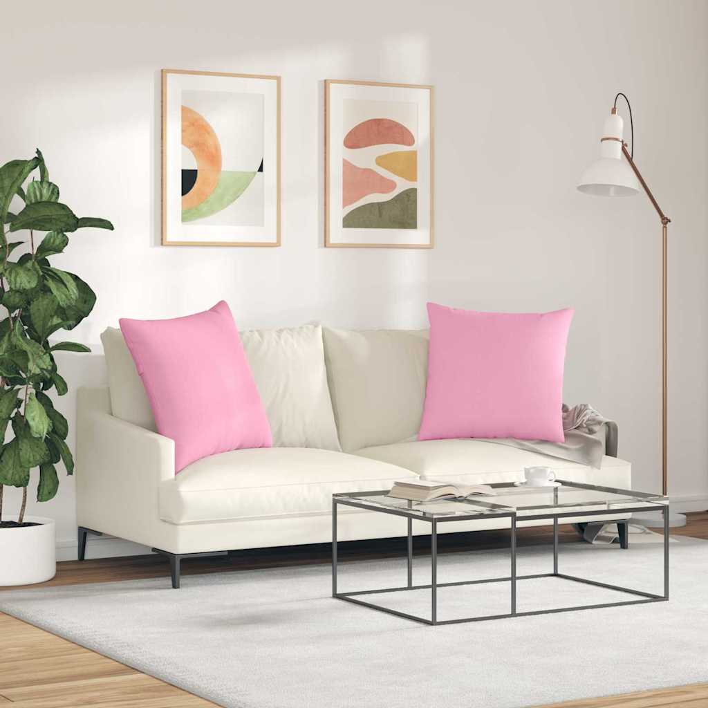 Kanapé párnák 2 pcs Rózsaszín 80 x 80 cm szövet
