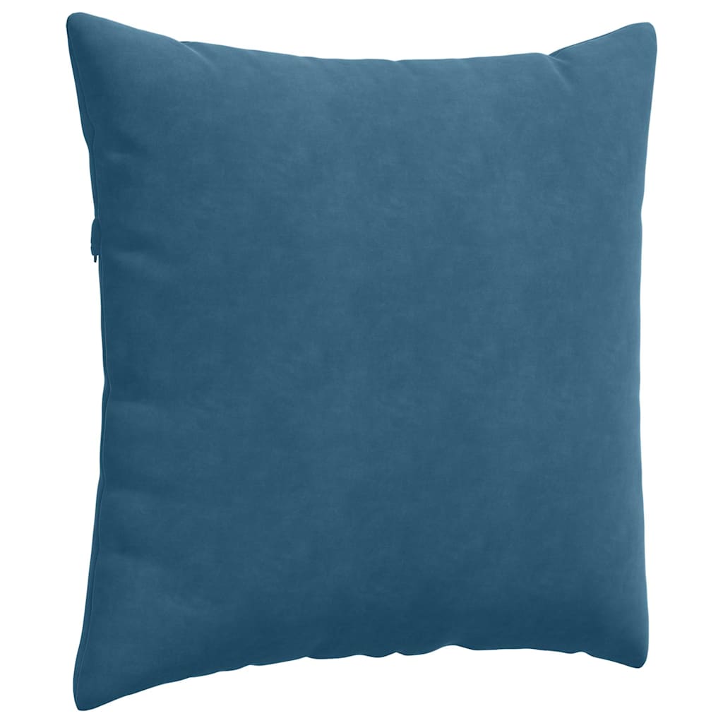 Kanapé párnák 2 pcs Kék 80 x 80 cm Bársonyos szövet