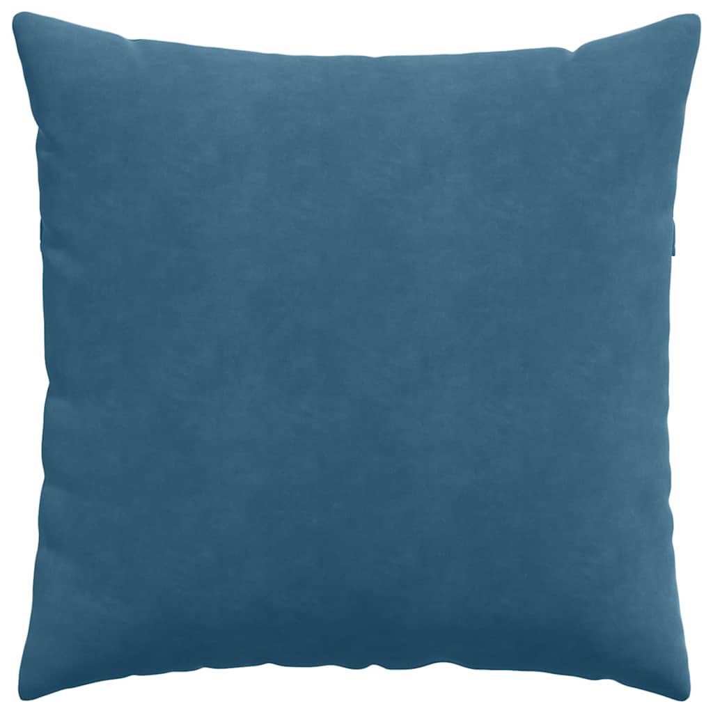 Kanapé párnák 2 pcs Kék 80 x 80 cm Bársonyos szövet