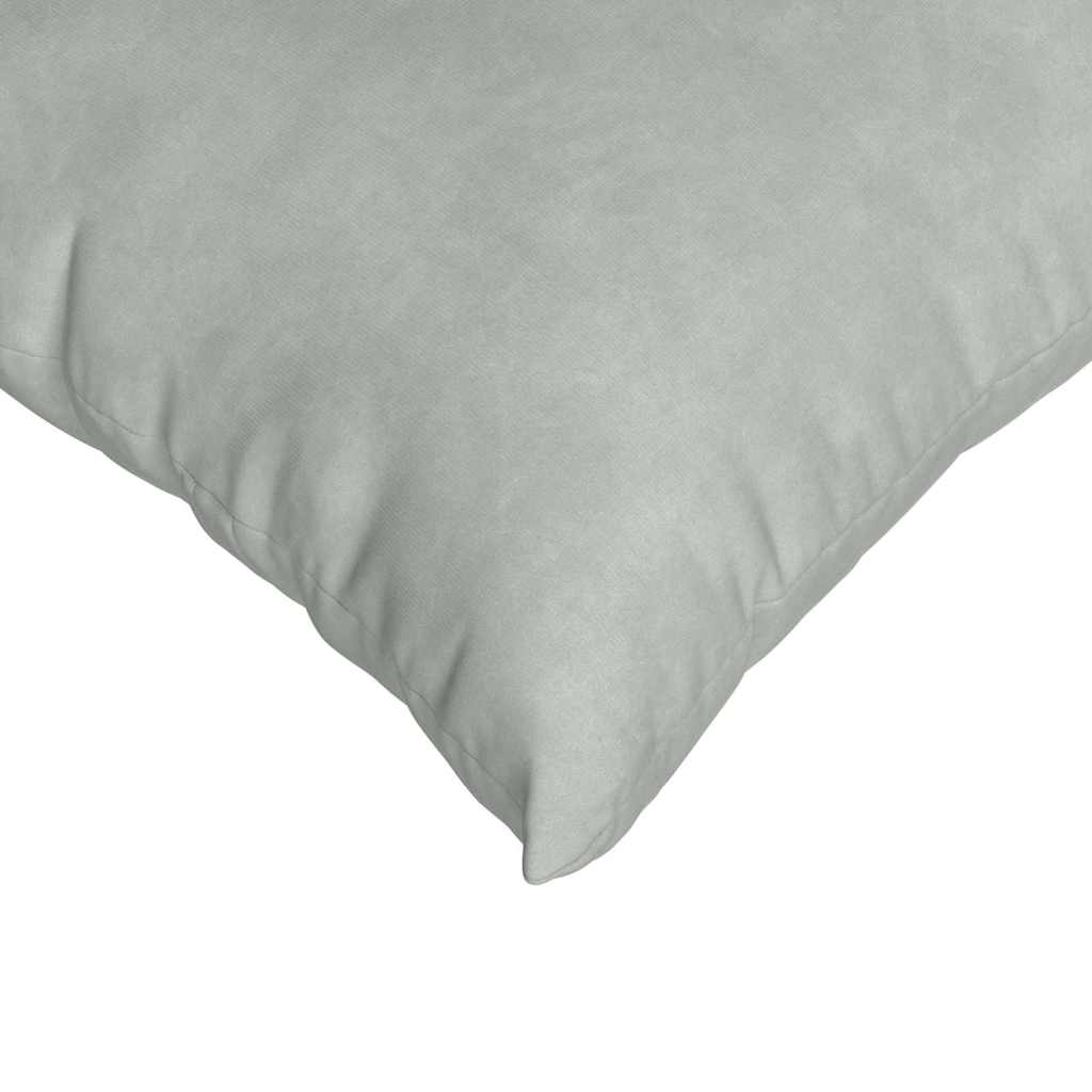 Kanapé párnák 2 pcs Világosszürke 80 x 80 cm Bársonyos szövet