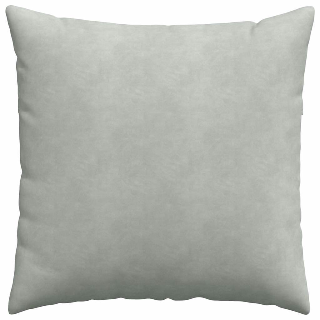 Kanapé párnák 2 pcs Világosszürke 80 x 80 cm Bársonyos szövet