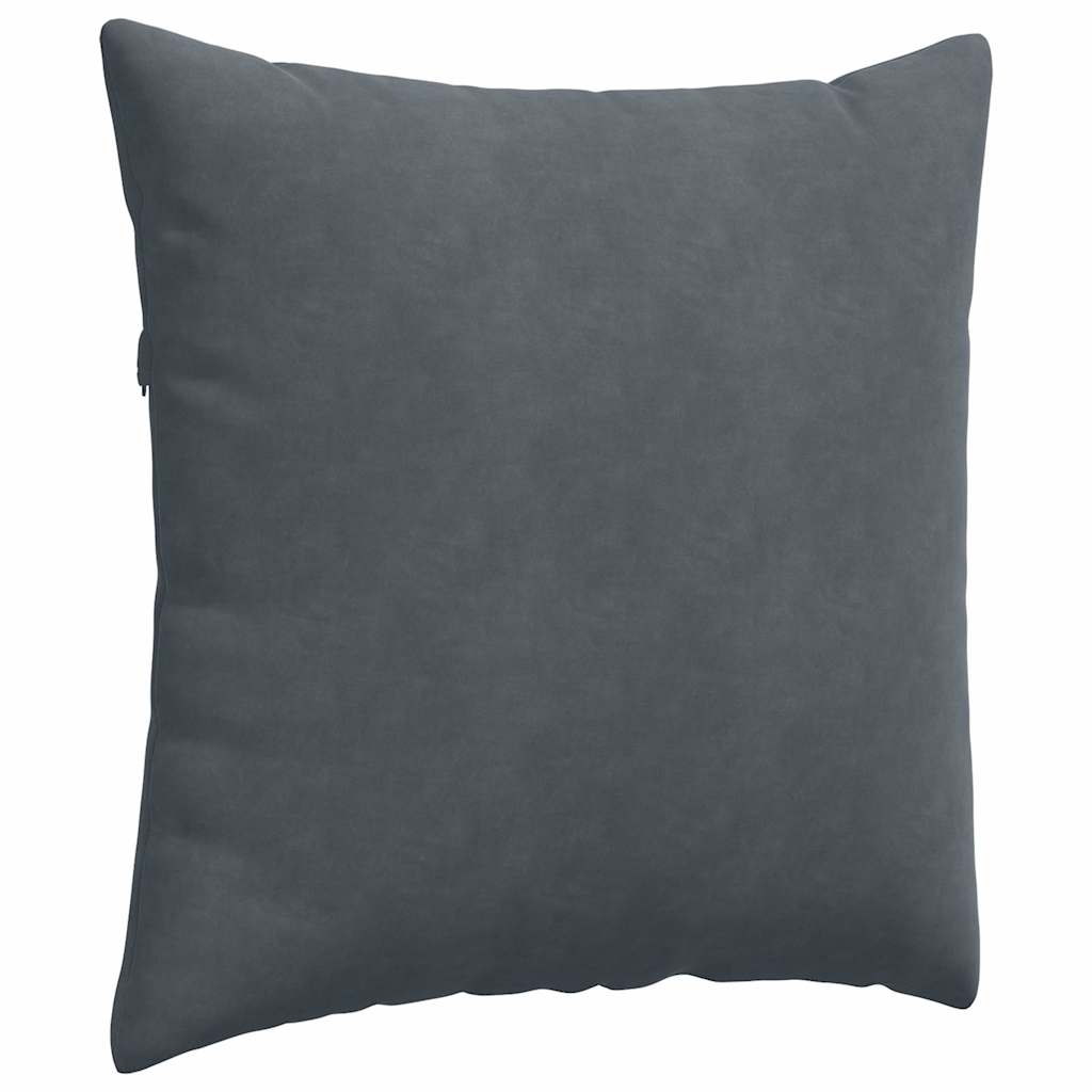 Kanapé párnák 2 pcs Sötétszürke 80 x 80 cm Bársonyos szövet