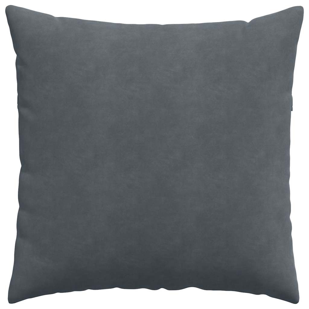 Kanapé párnák 2 pcs Sötétszürke 80 x 80 cm Bársonyos szövet