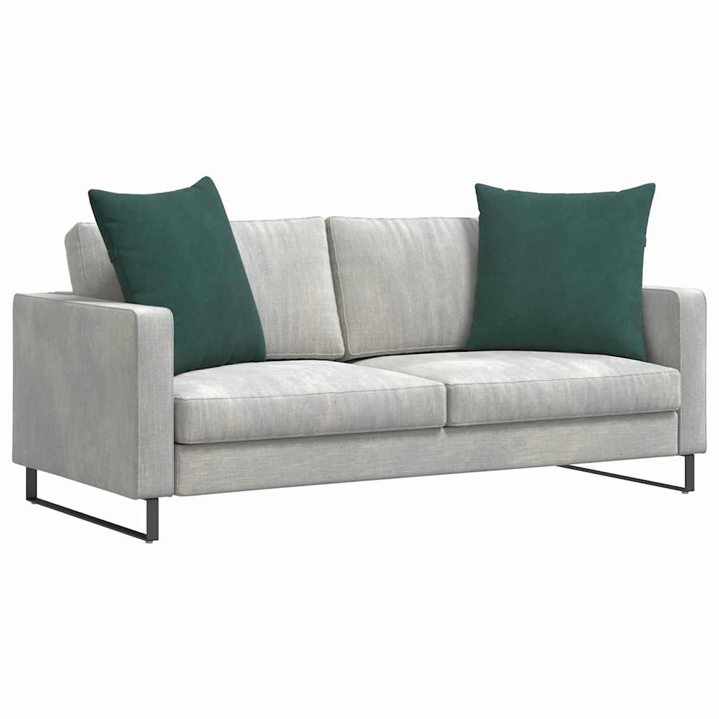 Kanapé párnák 2 pcs Sötétzöld 80 x 80 cm Bársonyos szövet