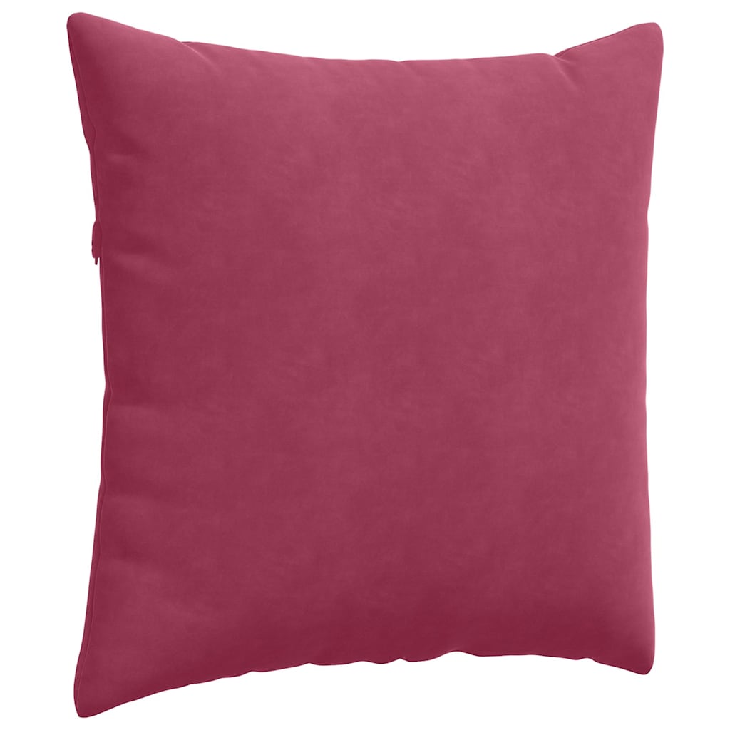 Kanapé párnák 2 pcs Bordó 80 x 80 cm Bársonyos szövet