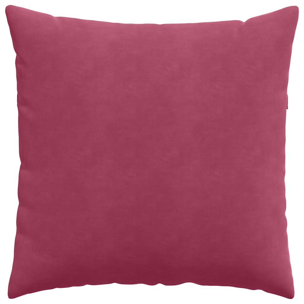 Kanapé párnák 2 pcs Bordó 80 x 80 cm Bársonyos szövet