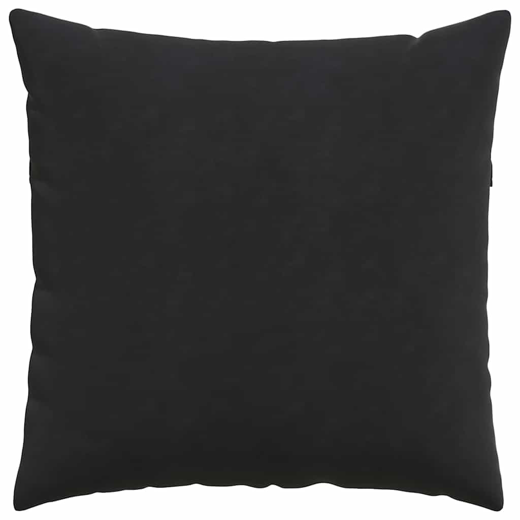 Kanapé párnák 2 pcs Fekete 80 x 80 cm Bársonyos szövet