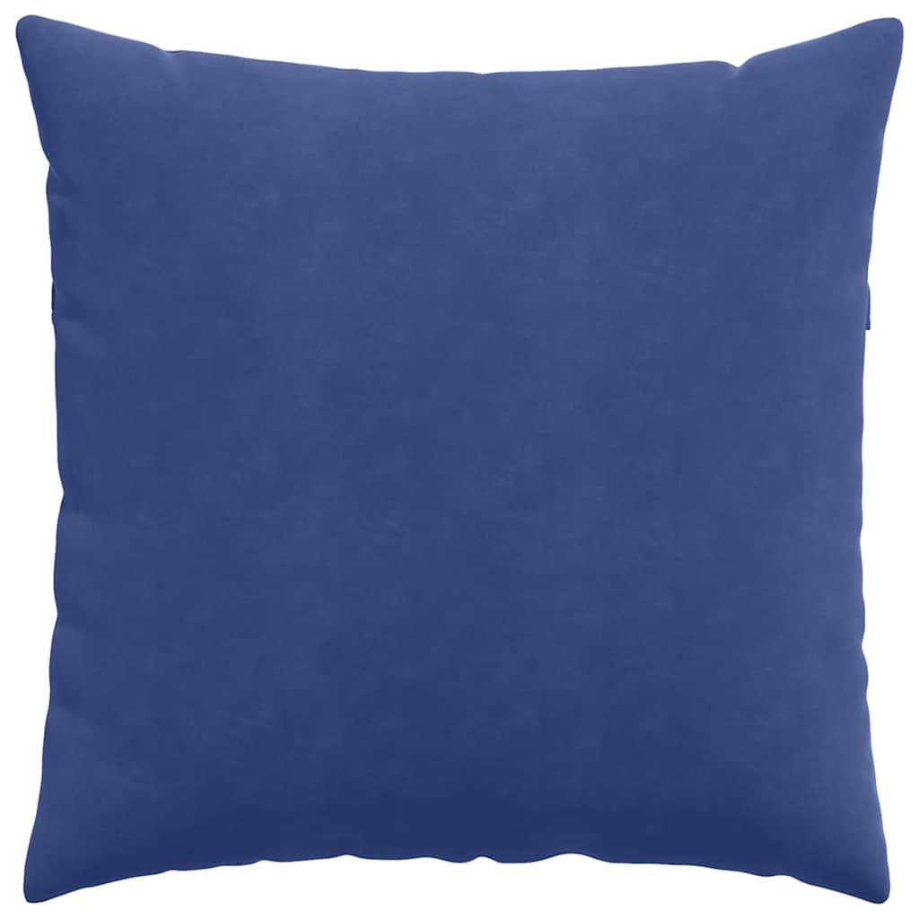 Kanapé párnák 2 pcs Rendőrségi kék 80 x 80 cm Bársonyos szövet