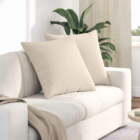 Kanapé párnák 2 pcs Bézs 80 x 80 cm szövet