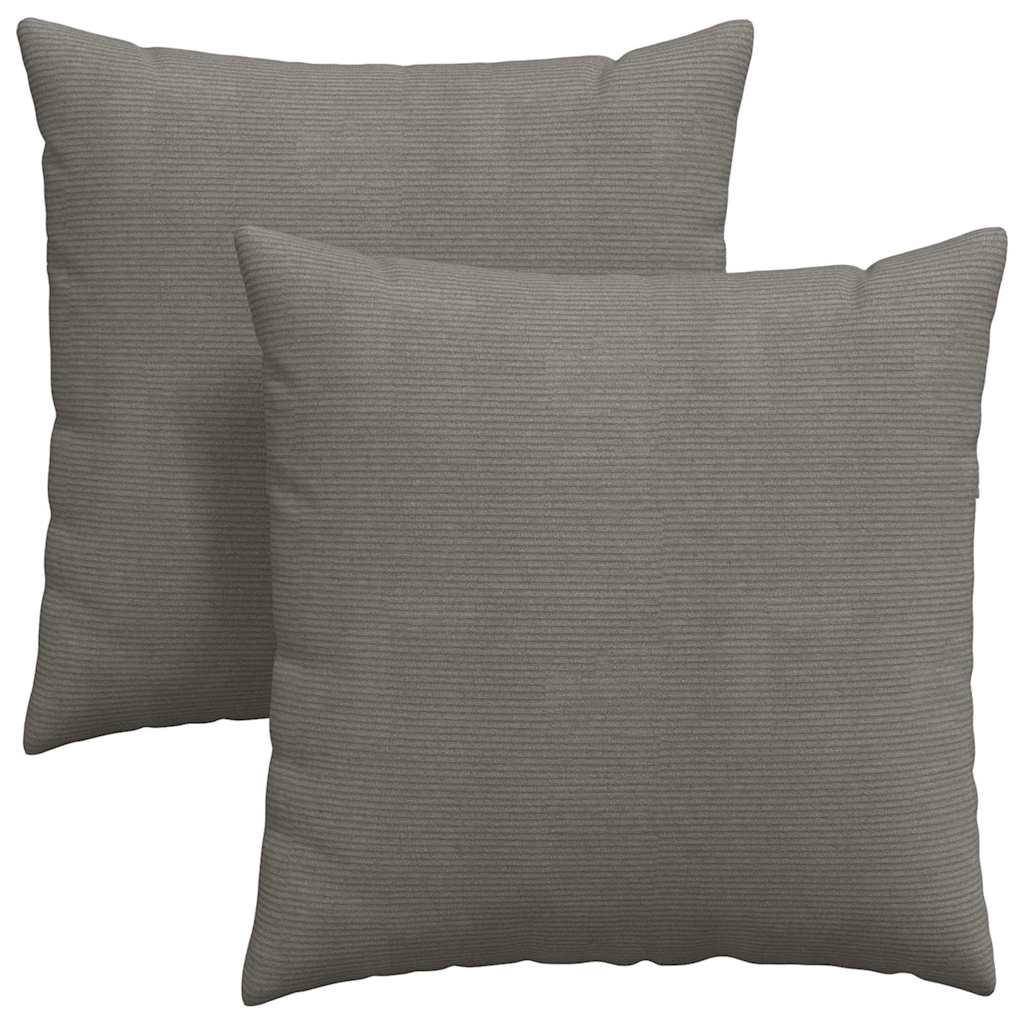 Kanapé párnák 2 pcs Világosszürke 80 x 80 cm Bársonyos szövet