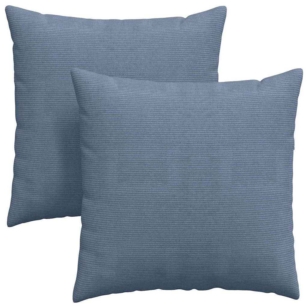 Kanapé párnák 2 pcs Kék 80 x 80 cm Bársonyos szövet