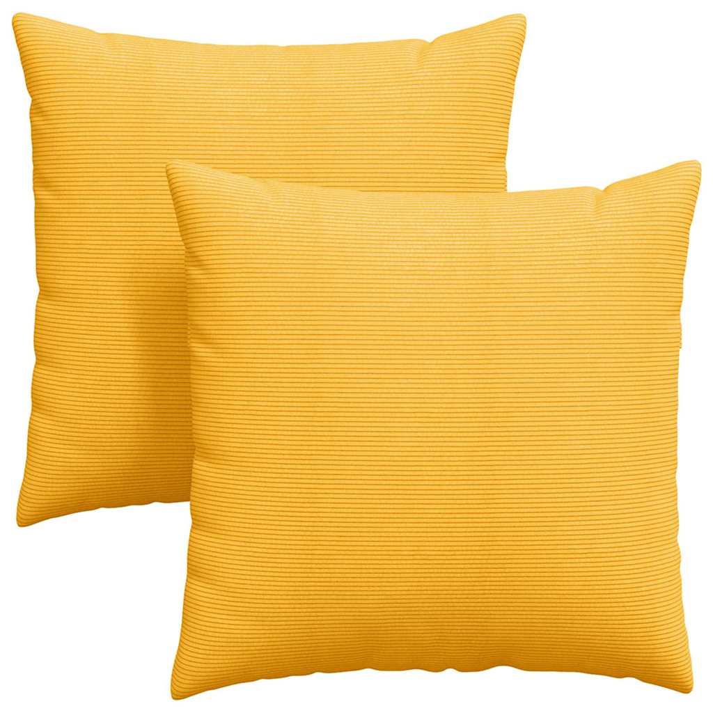 Kanapé párnák 2 pcs Világos sárga 80 x 80 cm Bársonyos szövet