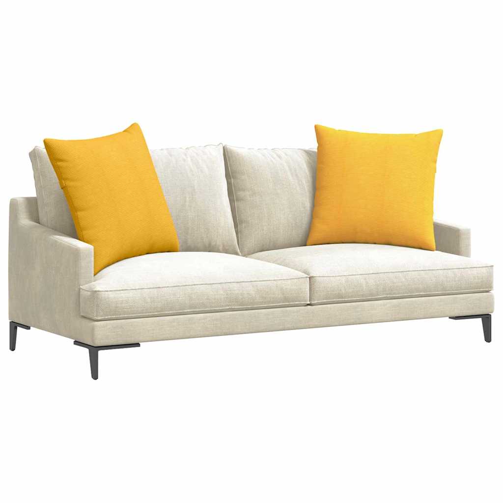 Kanapé párnák 2 pcs Világos sárga 80 x 80 cm Bársonyos szövet