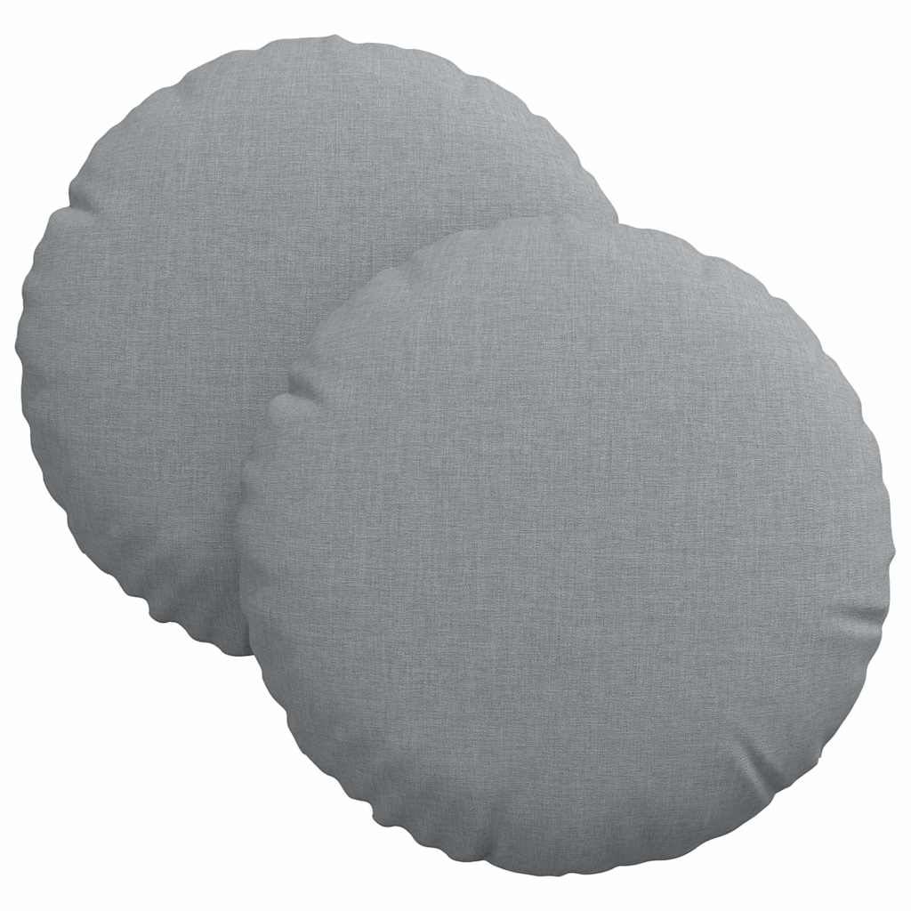 Ülőpárnák 2 pcs Világosszürke Ø30 x 13 cm szövet